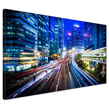 Obraz na płótnie - miasto, noc, budynki