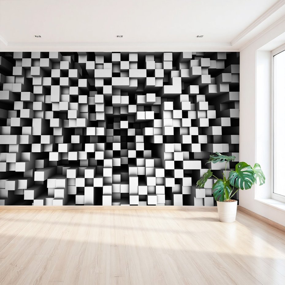 Fototapeta - abstrakcja, sześciany, wzór