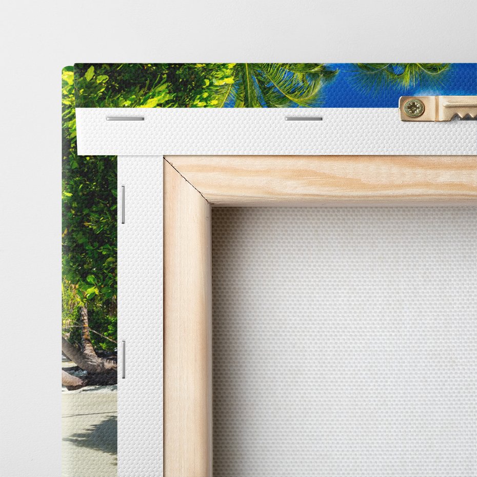 Obraz na płótnie - plaża, morze, palmy