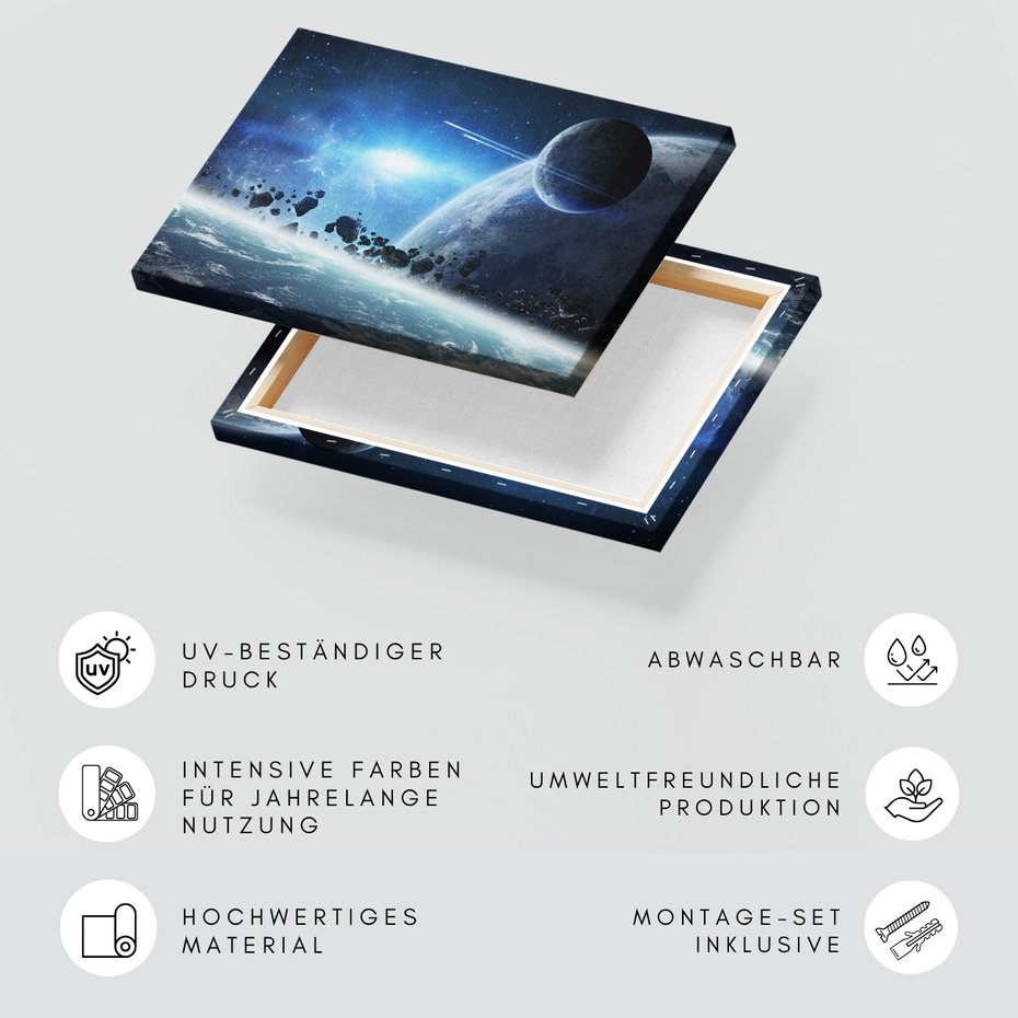 Obraz na płótnie - kosmos, przestrzeń, planety