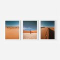 Zestaw obrazy w ramie, plakaty - pustynia, piasek, niebo - rama biała