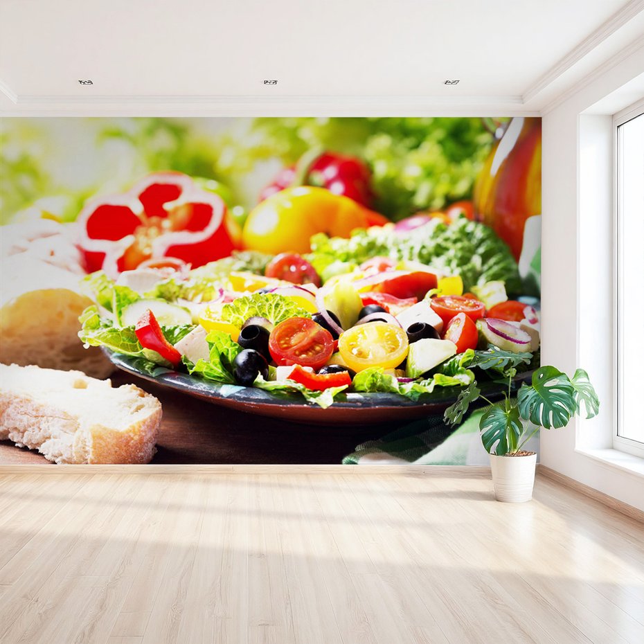 Fototapeta - sałatka, warzywa, jedzenie