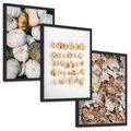 Zestaw obrazy w ramie, plakaty - dynie, liście, jesień - rama czarna