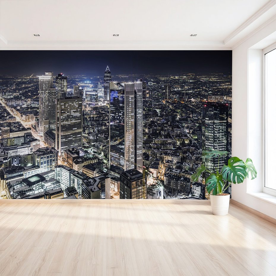 Fototapeta - miasto, noc, budynki