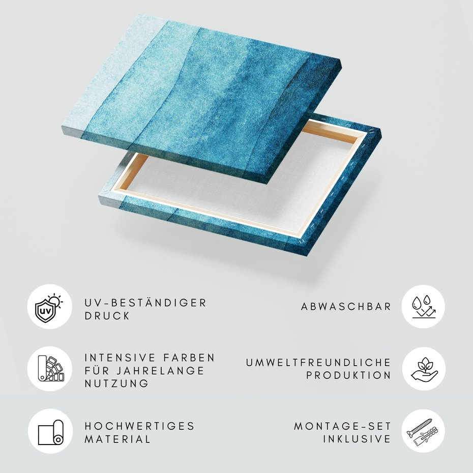 Obraz na płótnie - abstrakcja, gradient, niebieski