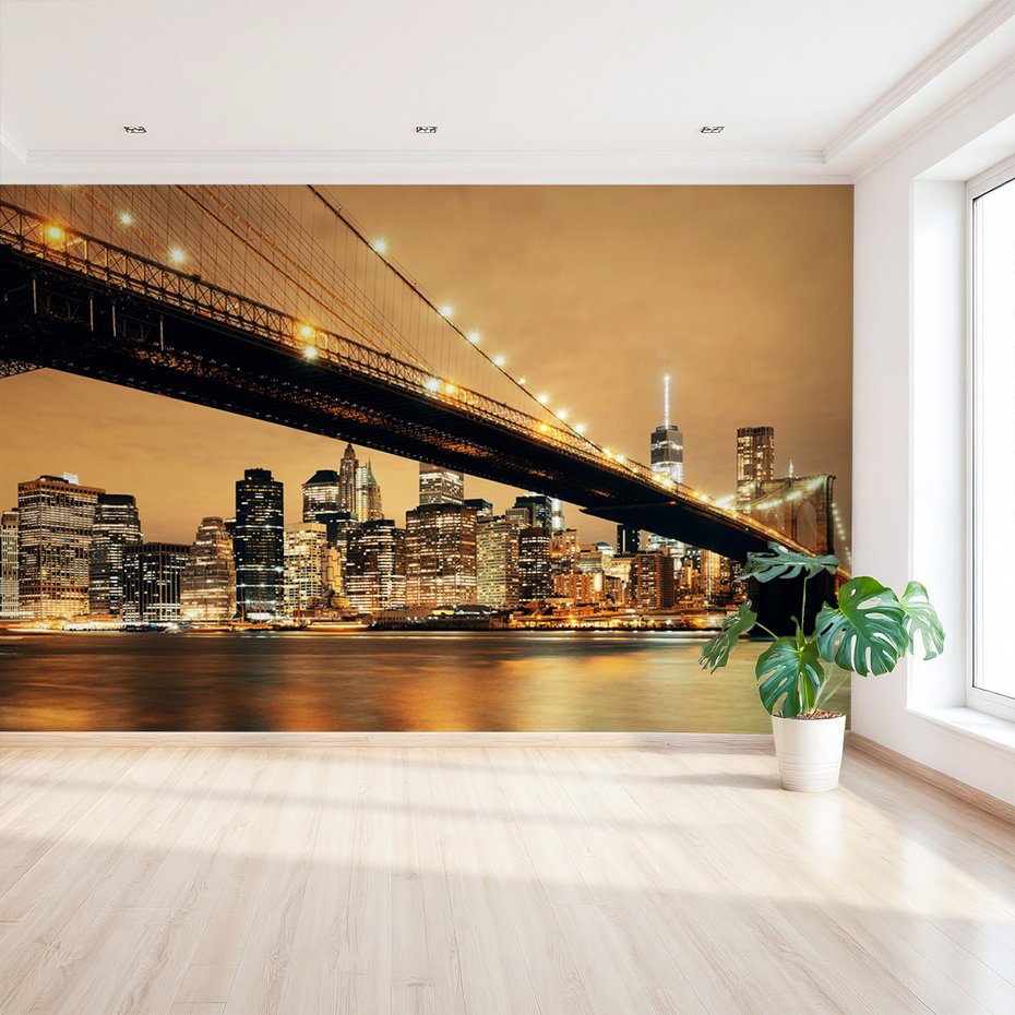 Fototapeta - most, miasto, noc