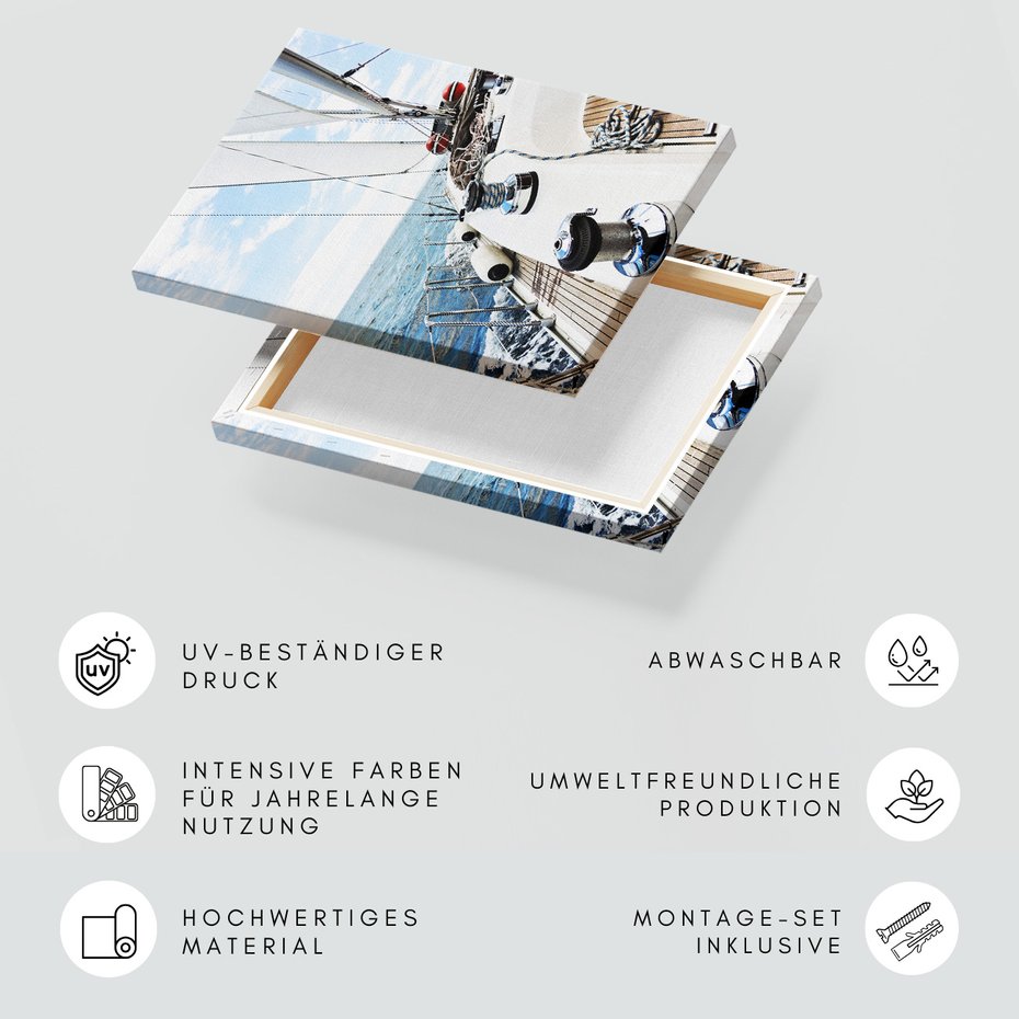 Obraz na płótnie - żaglówka, morze, woda