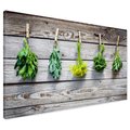Obraz na płótnie - zioła, przyprawy, drewno