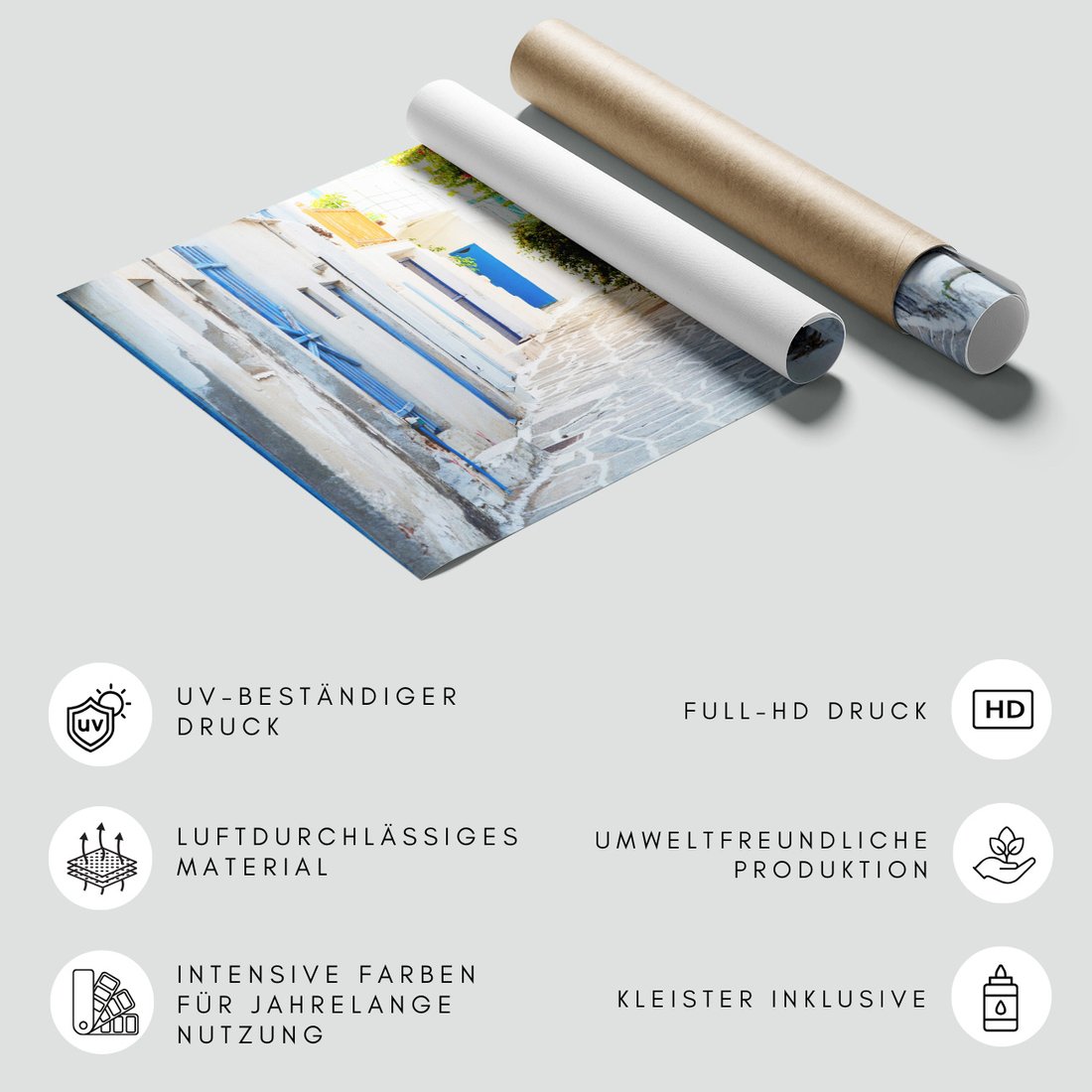 Fototapeta - uliczka, miasto, Grecja