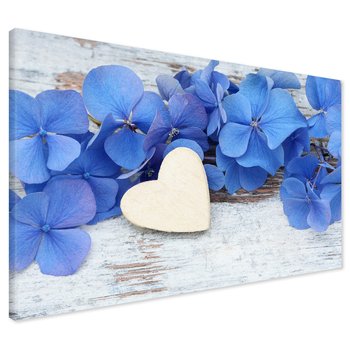 Obraz na płótnie - hortensje, kwiaty, serce