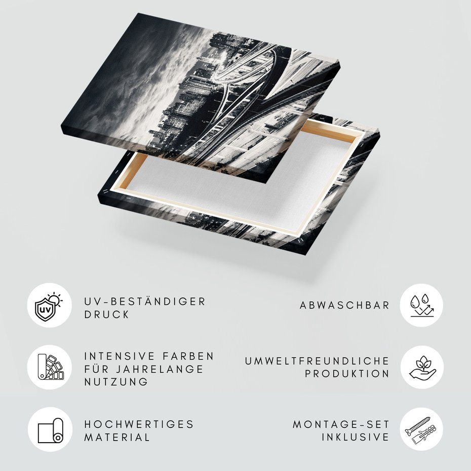 Obraz na płótnie - miasto, noc, budynki