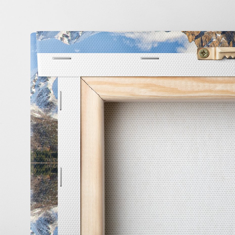 Obraz na płótnie - góry, odbicie, woda