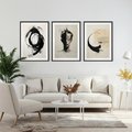 Zestaw obrazy w ramie, plakaty - abstrakcja,sztuka,nowoczesne - rama czarna