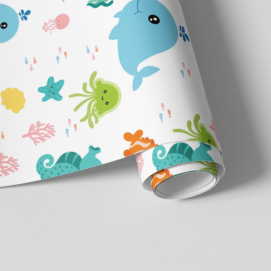 Tapeta - dziecięca, morze, zwierzęta