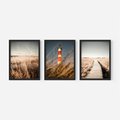 Zestaw obrazy w ramie, plakaty - przyroda, krajobraz, wydma - rama czarna