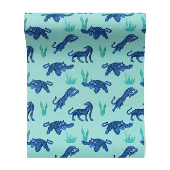 Tapeta - tygrysy, liście, roślinność