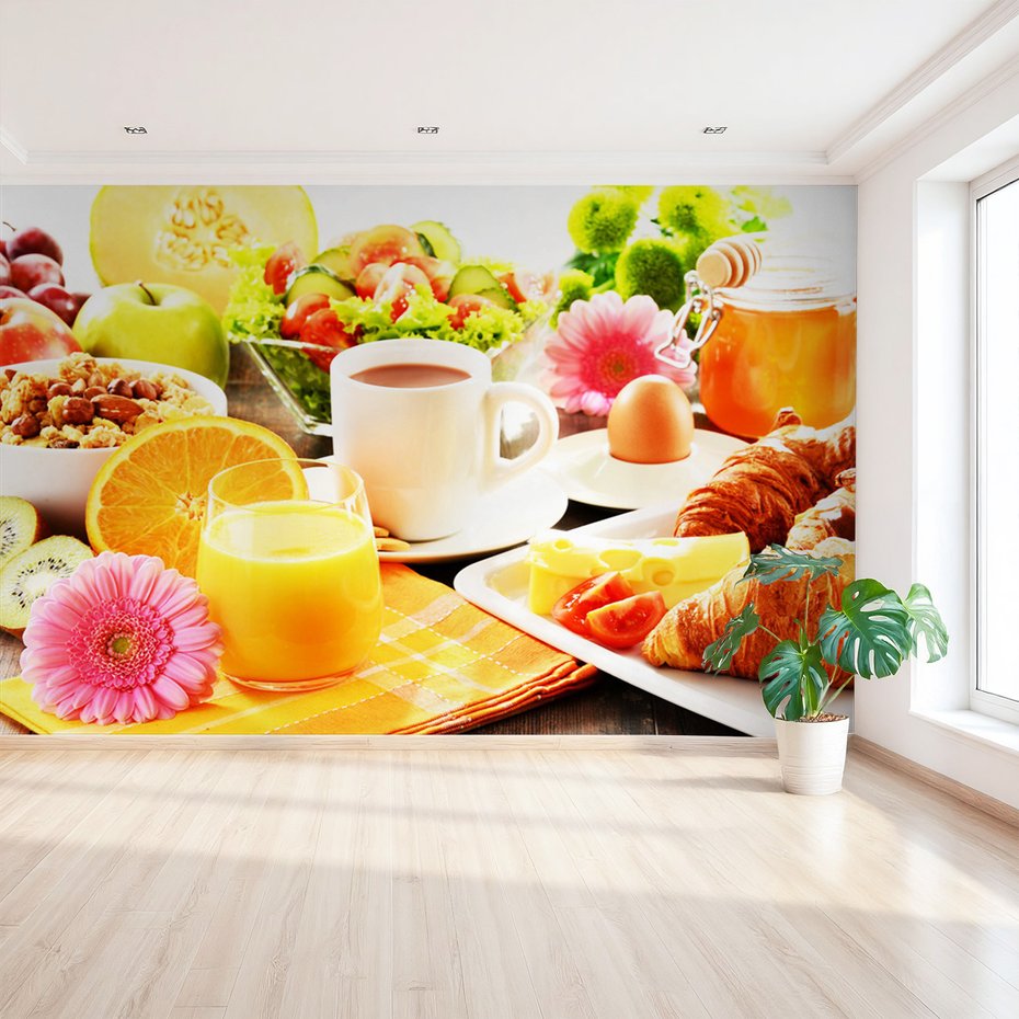 Fototapeta - śniadanie, jedzenie, owoce