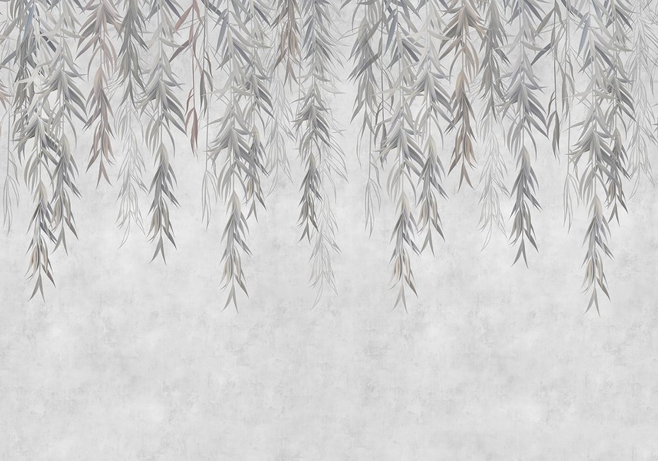 Fototapeta - beton, wiszące, liście