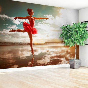 Fototapeta - baletnica, plaża, taniec