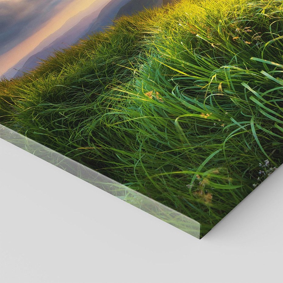 Obraz na płótnie - krajobraz, góry, słońce