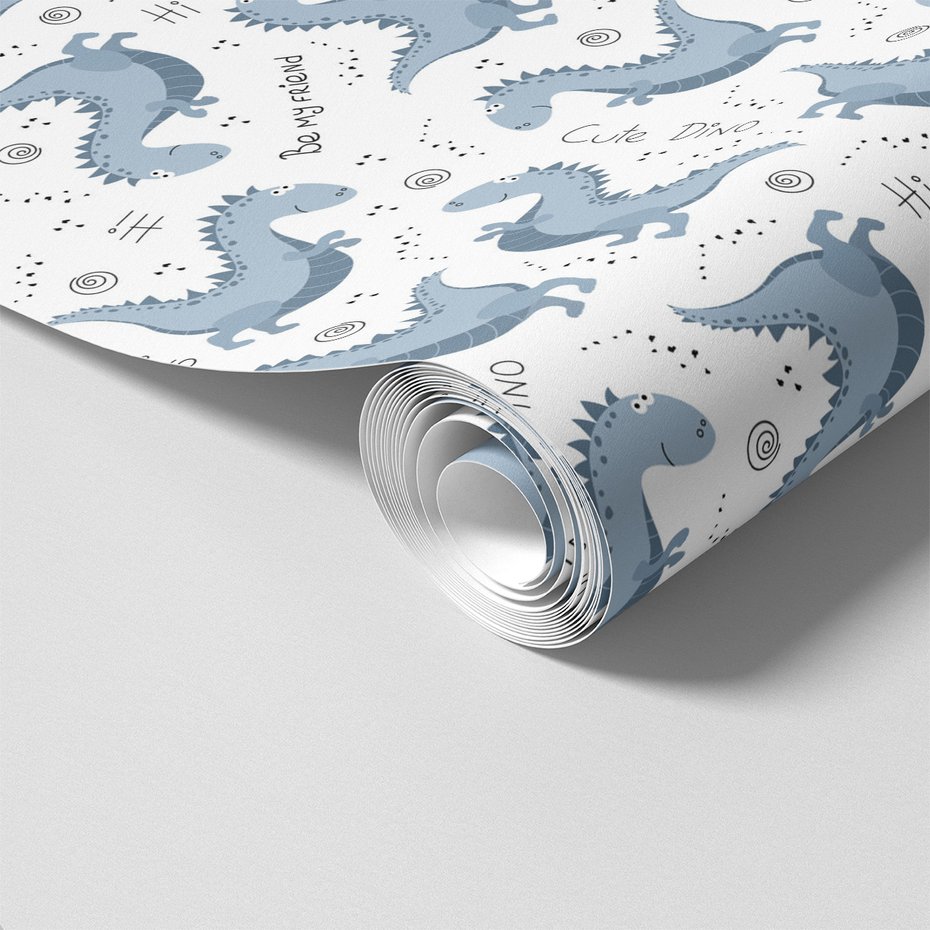 Tapeta - dziecięca, dinozaury, przyjaciel,