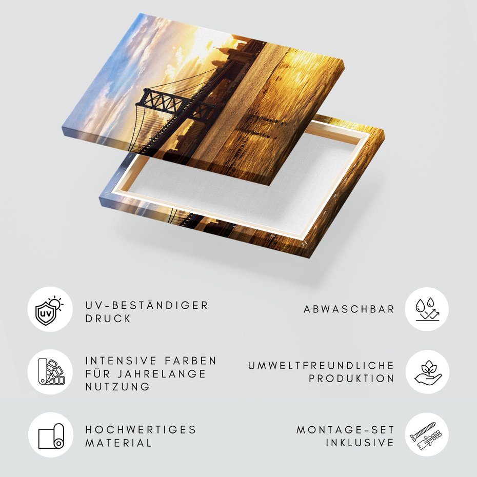 Obraz na płótnie - most, miasto, rzeka