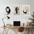 Zestaw obrazy w ramie, plakaty - abstrakcja,sztuka,nowoczesne - rama biała