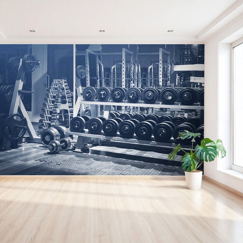 Fototapeta - siłownia, ciężary, trening