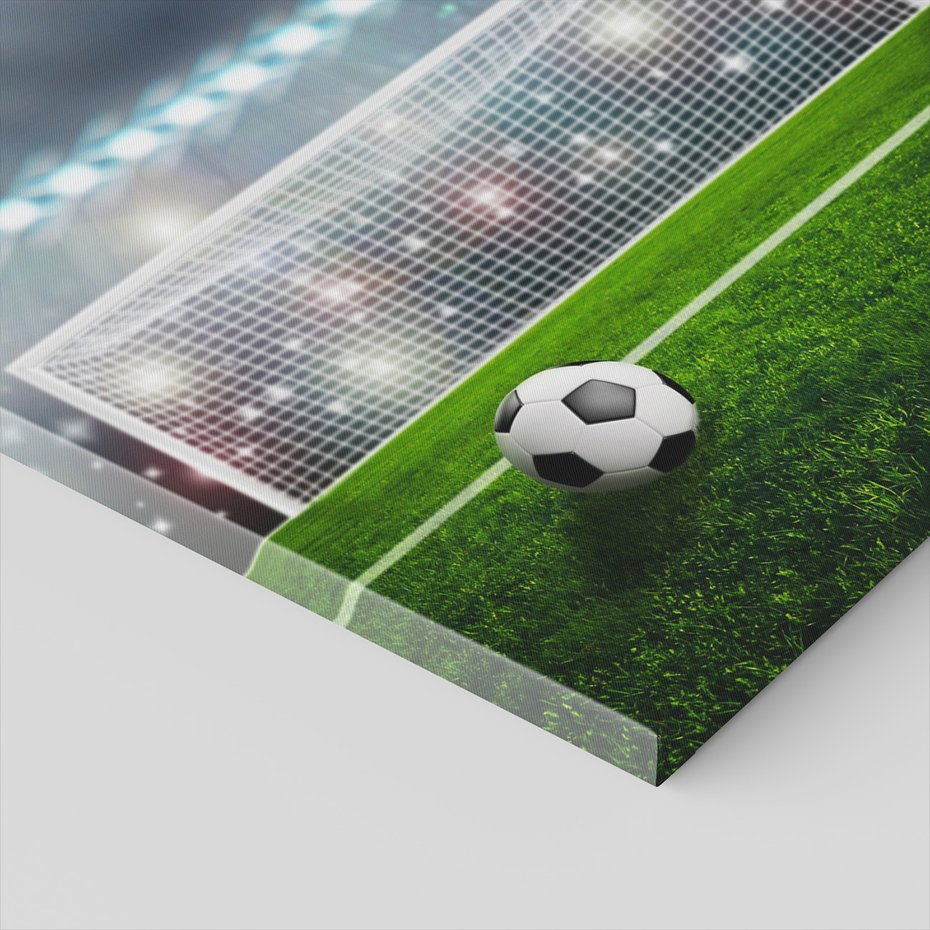 Obraz na płótnie - piłka, nożna, bramka