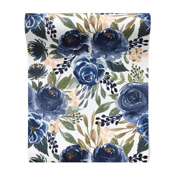 Tapeta - róże, liście, kompozycja