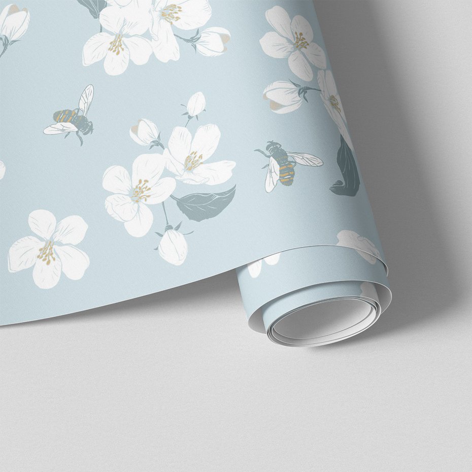 Tapeta - kwiaty, pszczoły, natura