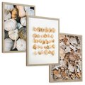 Zestaw obrazy w ramie, plakaty - dynie, liście, jesień - rama drewno
