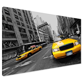 Obraz na płótnie - taxi, miasto, ulica