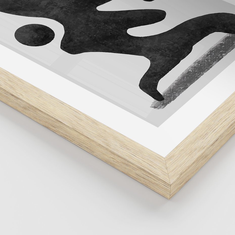 Zestaw obrazy w ramie, plakaty - abstrakcja,minimalizm,nowoczesne - rama drewno