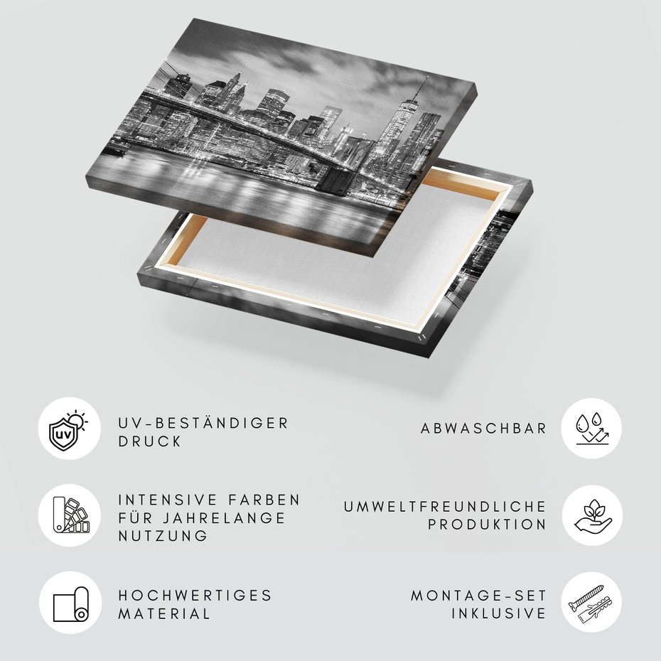 Obraz na płótnie - miasto, most, Manhattan