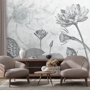 Fototapeta - loft, kwiaty, lilie