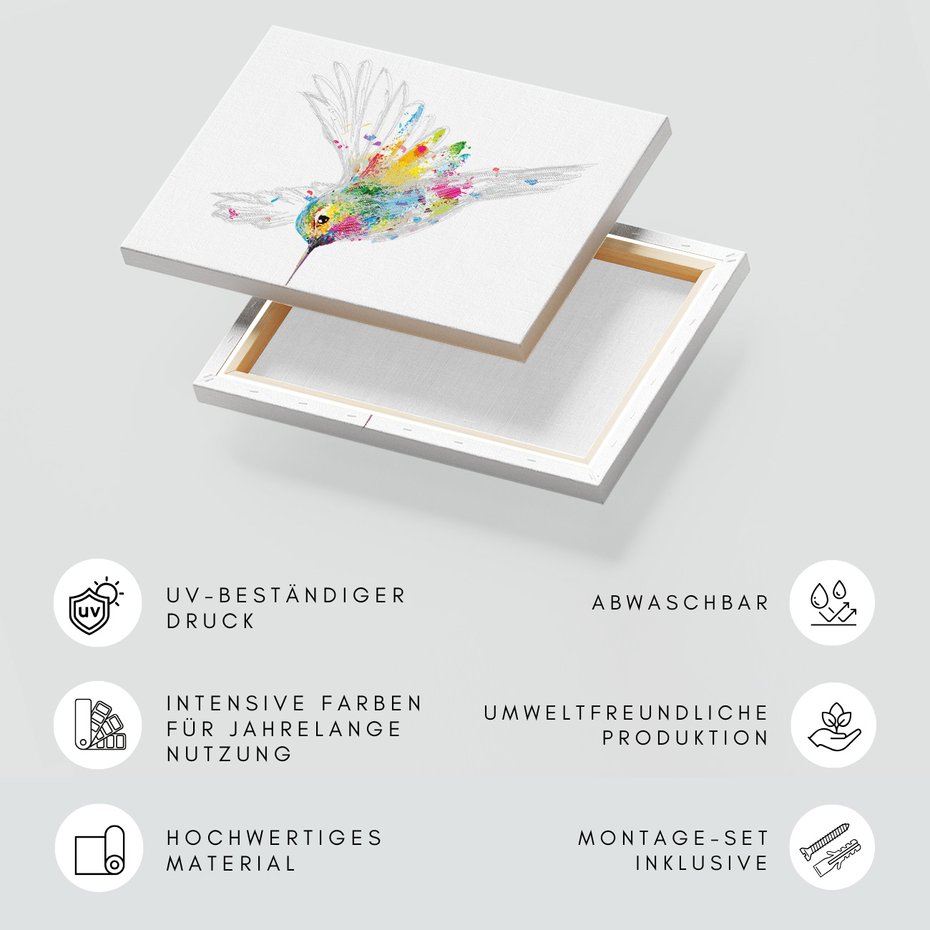 Obraz na płótnie - koliber, ptak, abstrakcja