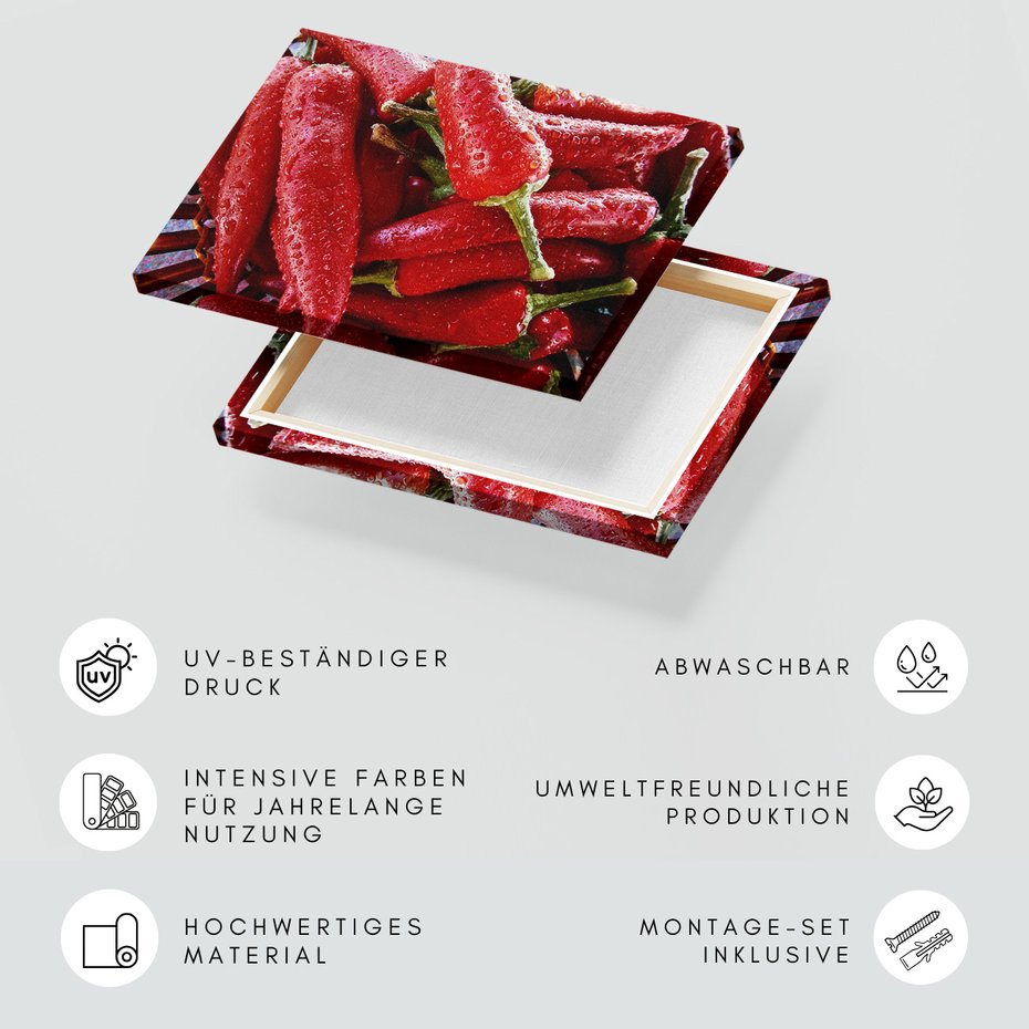 Obraz na płótnie - papryka, czerwona, warzywa