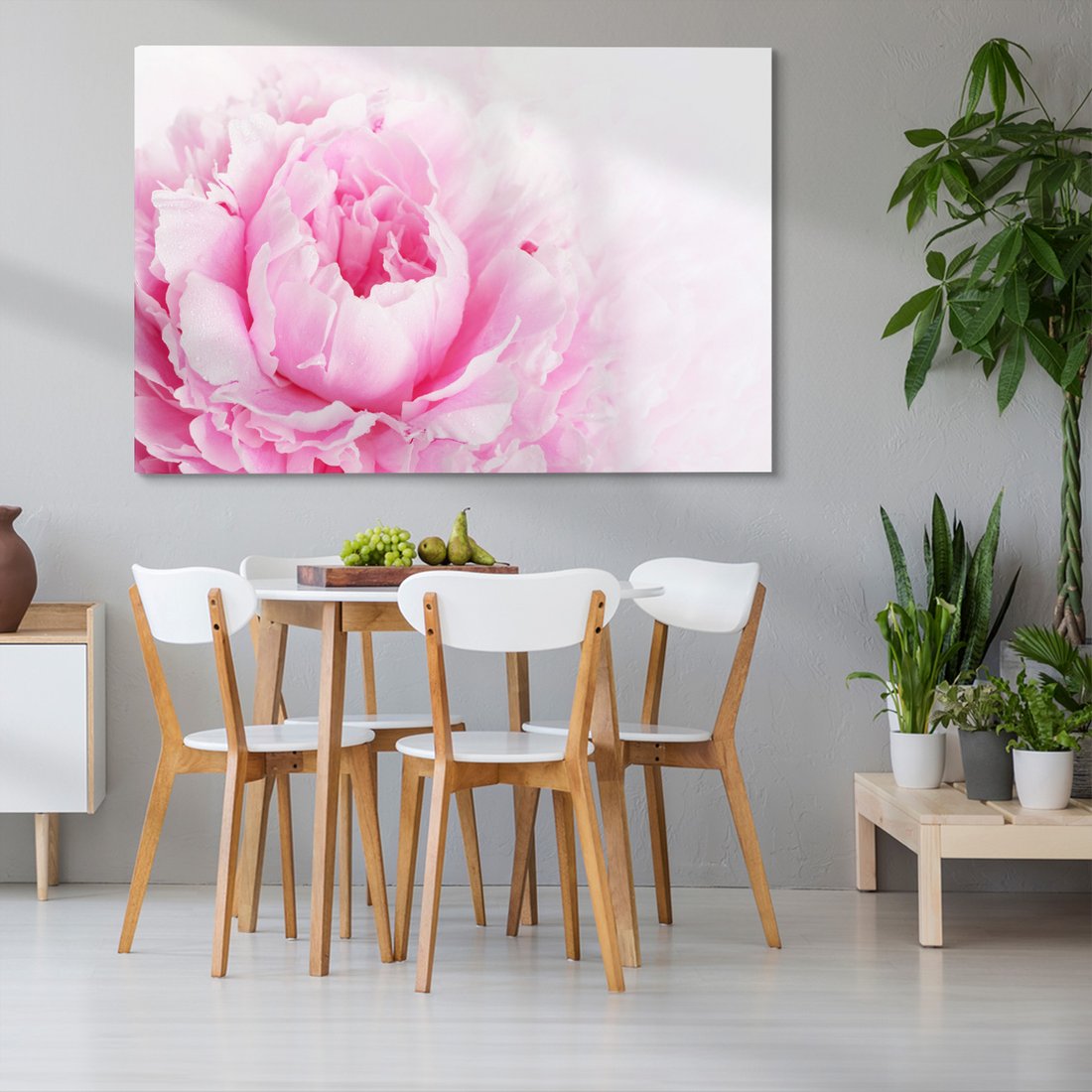 Obraz na płótnie - kwiat, płatki, różowy