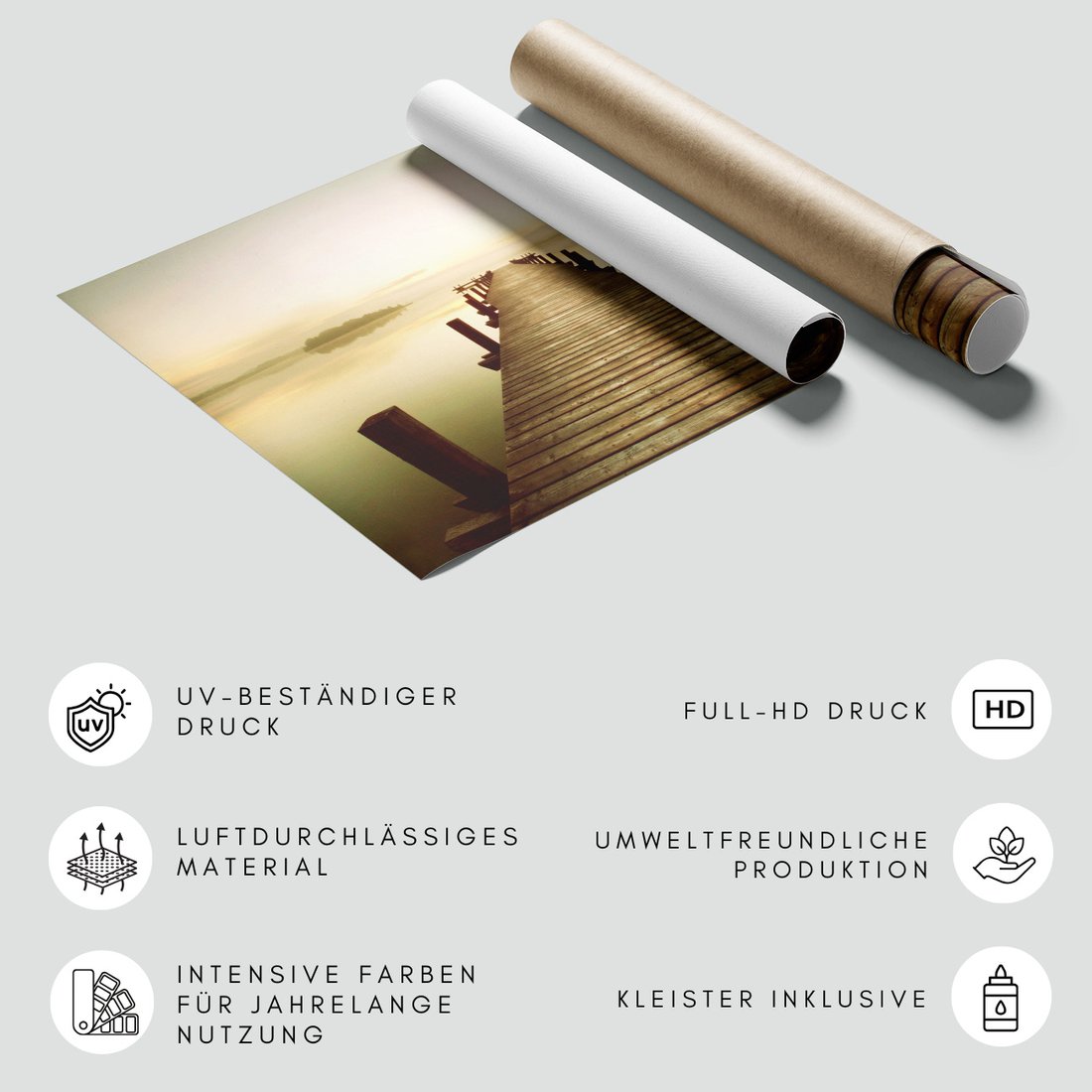 Fototapeta - jezioro, most, drewno