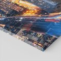 Obraz na płótnie - miasto, noc, budynki