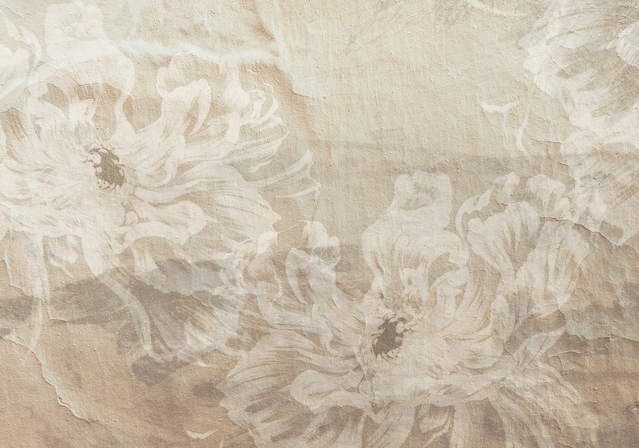 Fototapeta - loft, kwiaty, mural