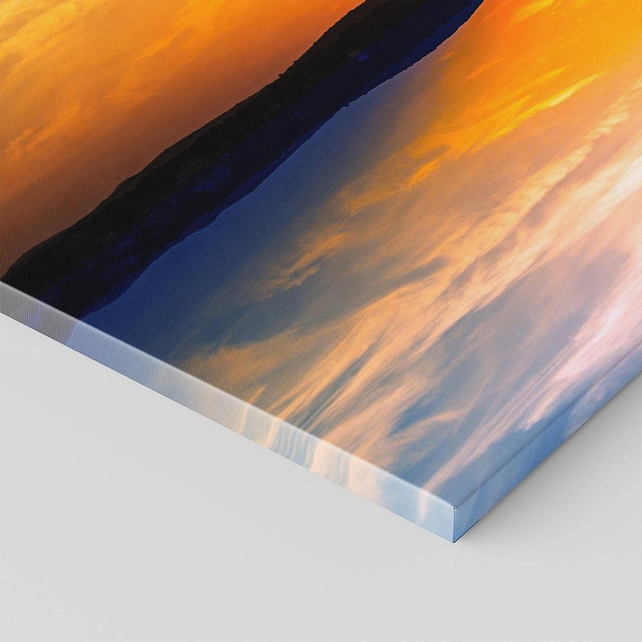 Obraz na płótnie - zachód słońca, morze, odbicie