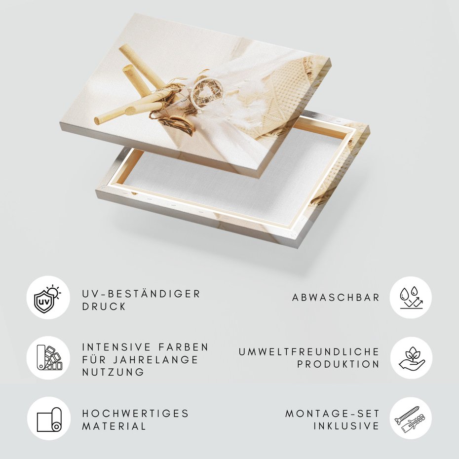 Obraz na płótnie - dekoracja, tipi, pióra