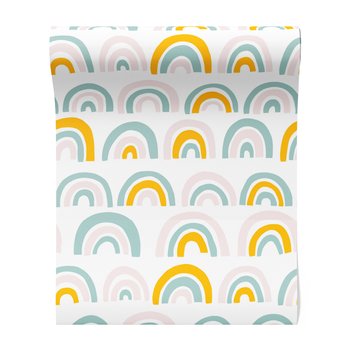 Tapeta - dziecięca, tęcza, wzór, powtarzalność
