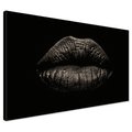 Obraz na płótnie - usta, czarne, błyszczące