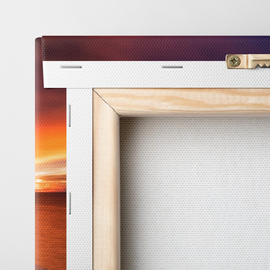 Obraz na płótnie - morze, zachód słońca, molo