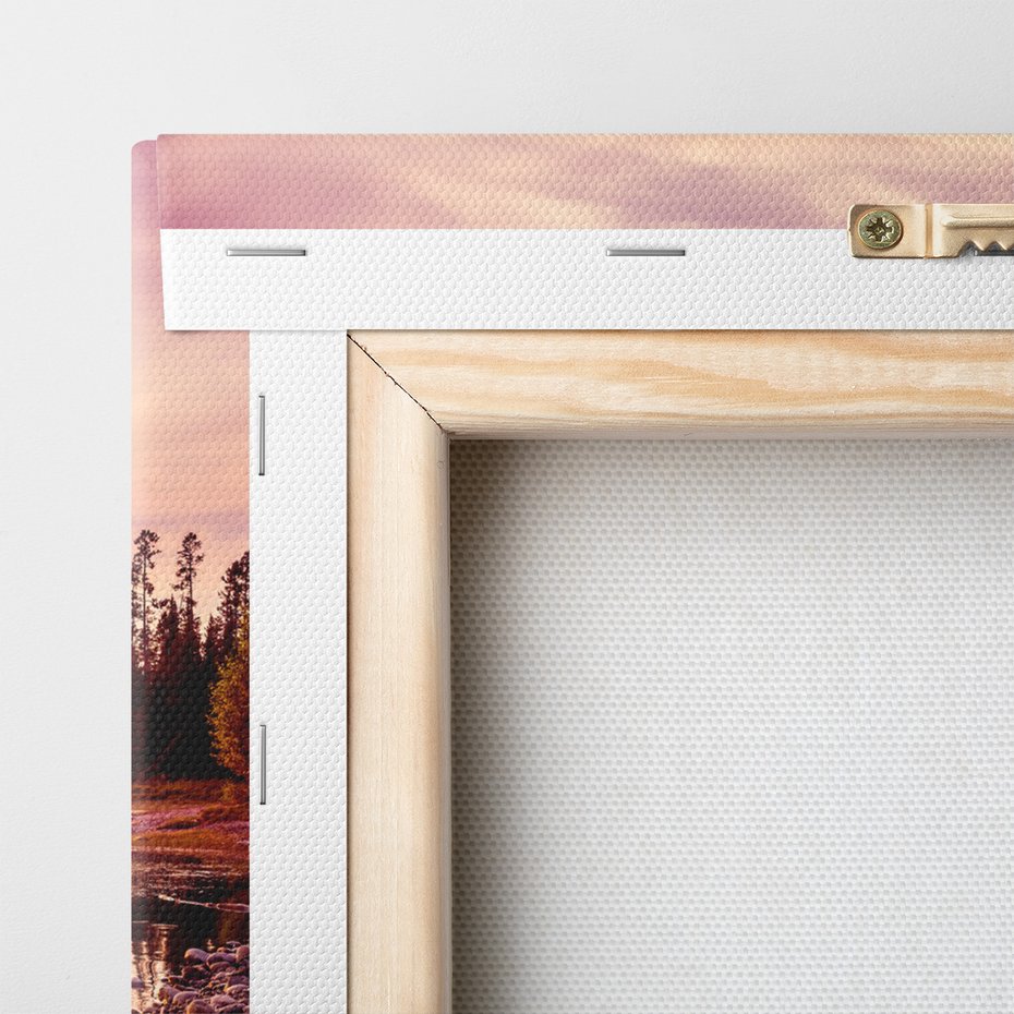 Obraz na płótnie - jezioro, góry, las