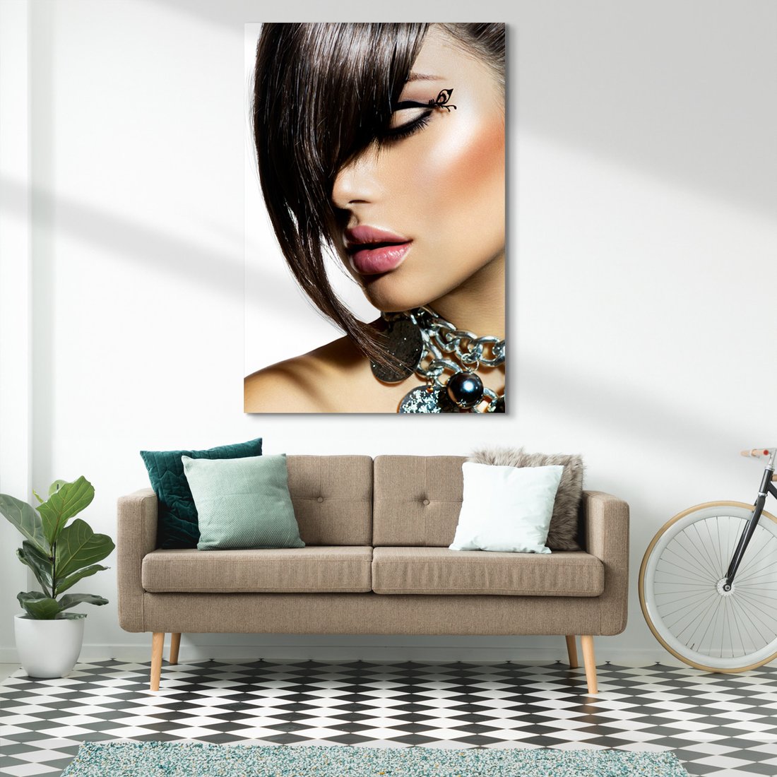 Obraz na płótnie - makijaż, uroda, kobieta