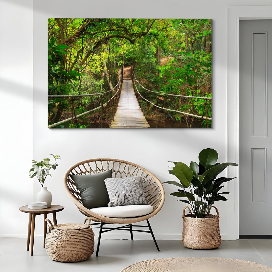Obraz na płótnie - las, most, natura
